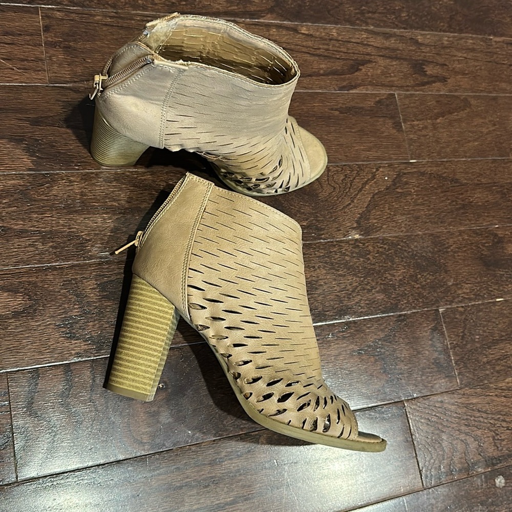 Beige booties